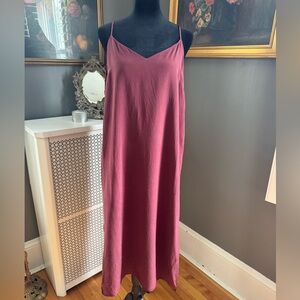 Madewell Petite Silk Eva Side-Slip Silk Dress